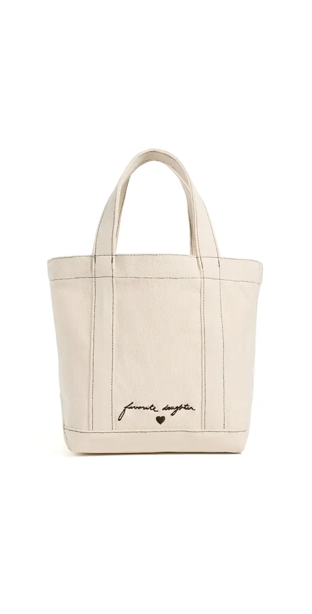 Favorite Daughter The Canvas Minnie Tote Natural/Brown One Size | Image 1 Favorite Daughter The Canvas Minnie Tote Natural/Brown One Size | Image 1