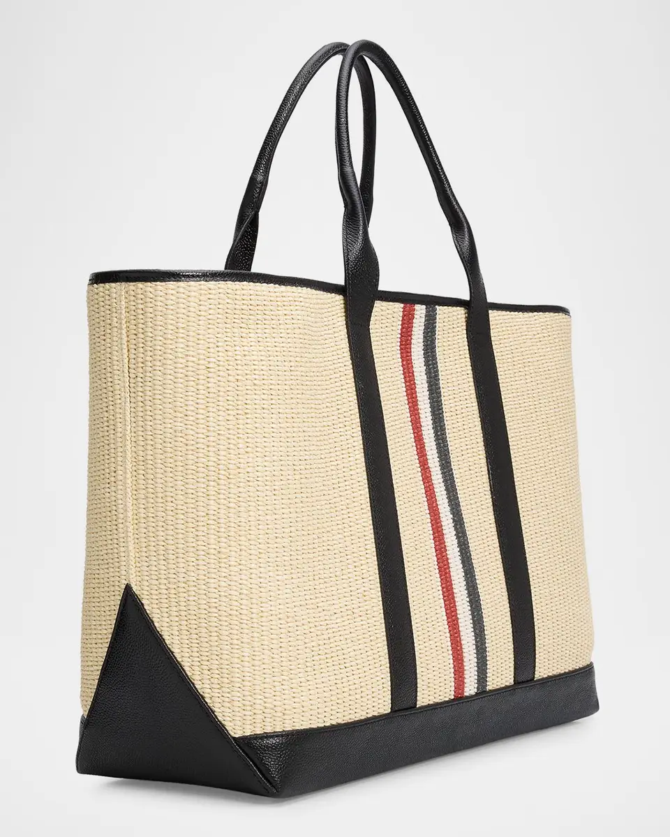Thom Browne Men's Medium Tool Raffia Tote Bag | Thumbnail 3 Thom Browne Men's Medium Tool Raffia Tote Bag | Thumbnail 3