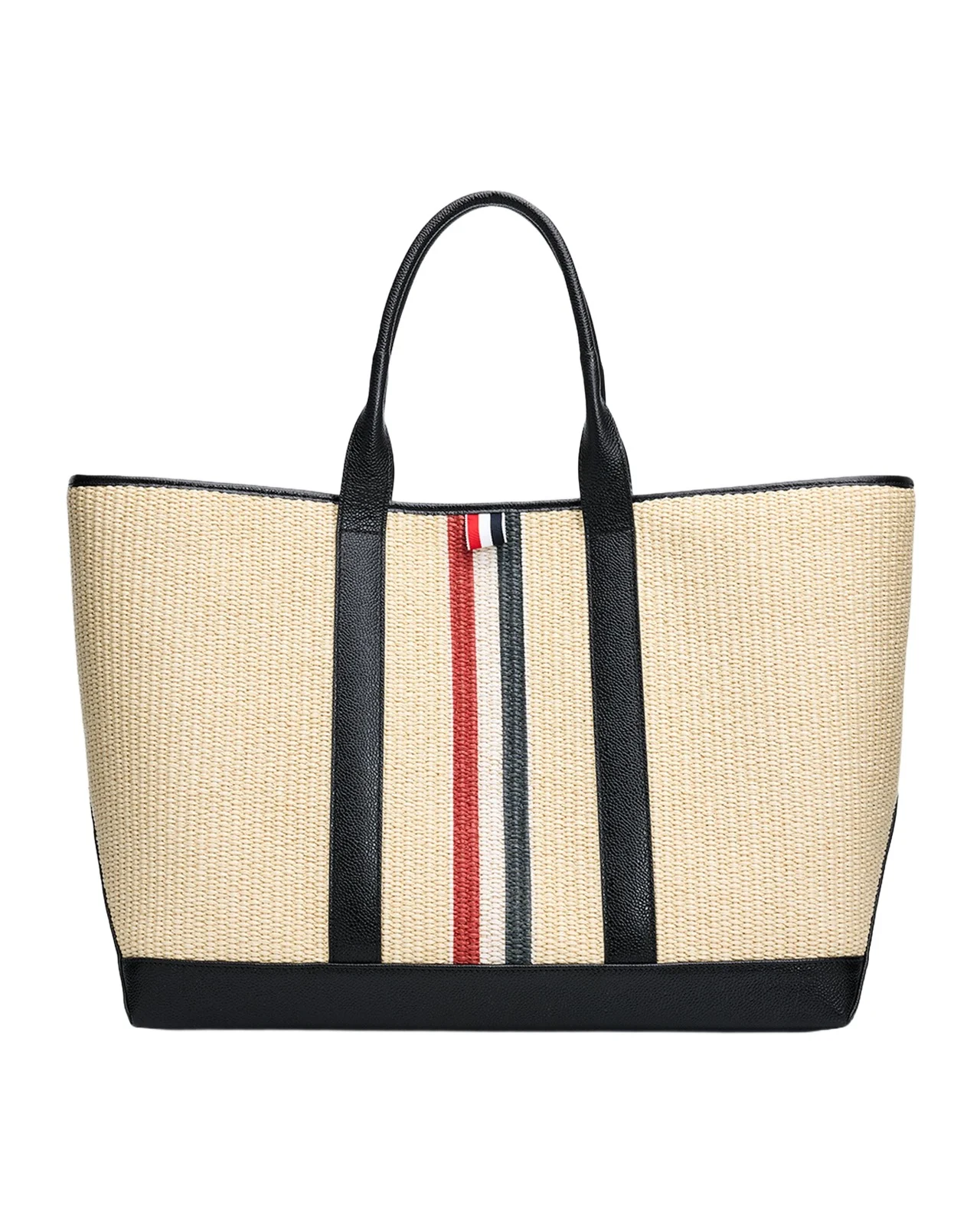 Thom Browne Men's Medium Tool Raffia Tote Bag