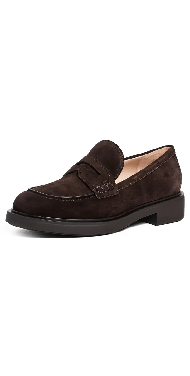 Gianvito Rossi Suede Loafers Moka | Image 1 Gianvito Rossi Suede Loafers Moka | Image 1