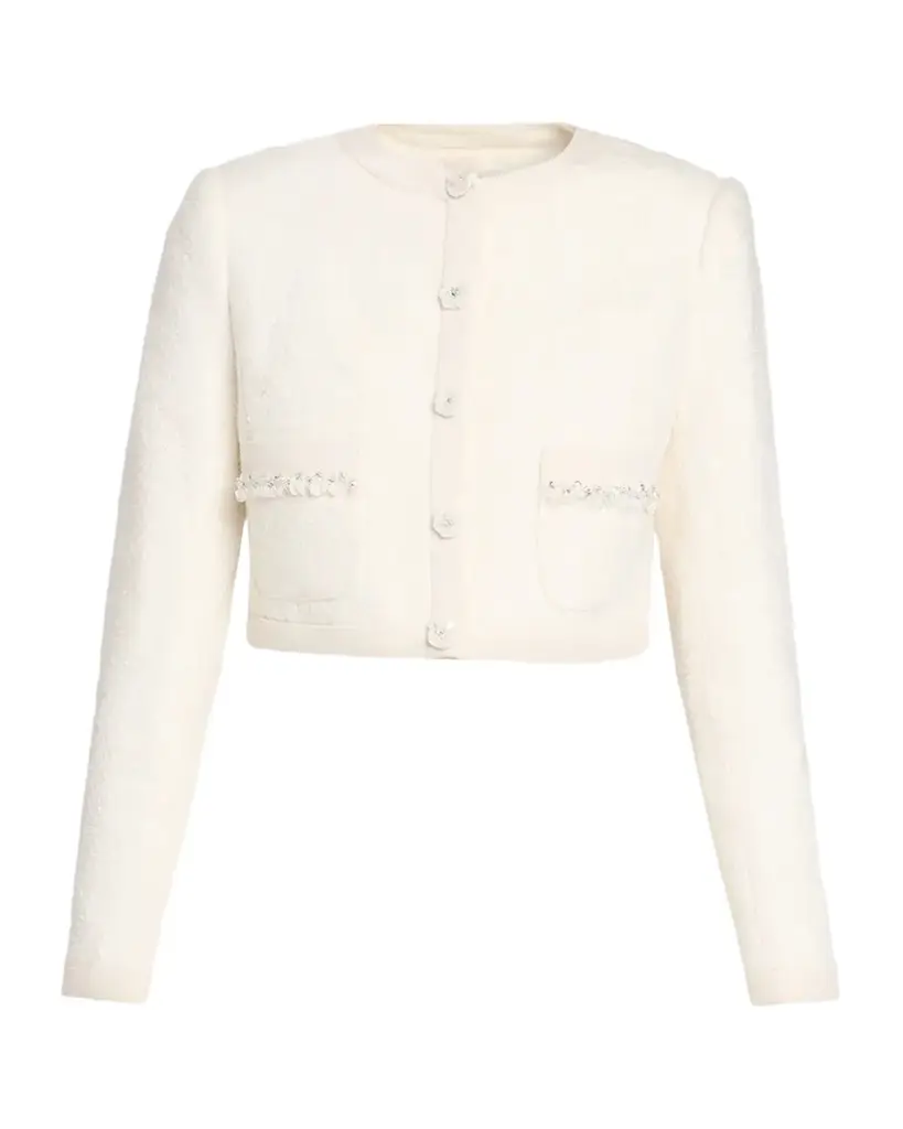 LoveShackFancy Alphie Bouclé Tweed Jacket | Image 1 LoveShackFancy Alphie Bouclé Tweed Jacket | Image 1