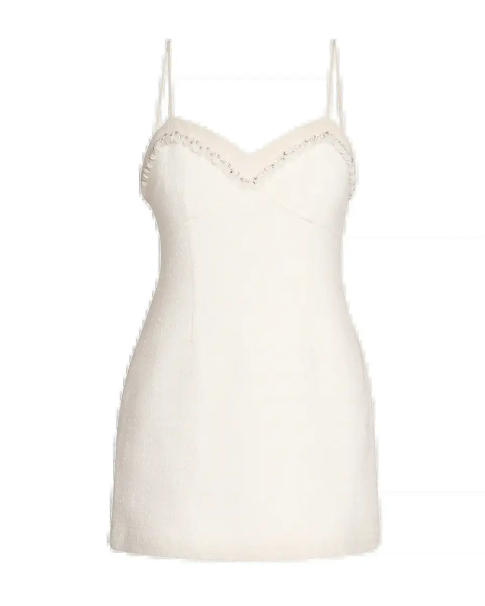LoveShackFancy Sue Embellished Wool-Blend Mini Dress | Thumbnail 5 LoveShackFancy Sue Embellished Wool-Blend Mini Dress | Thumbnail 5