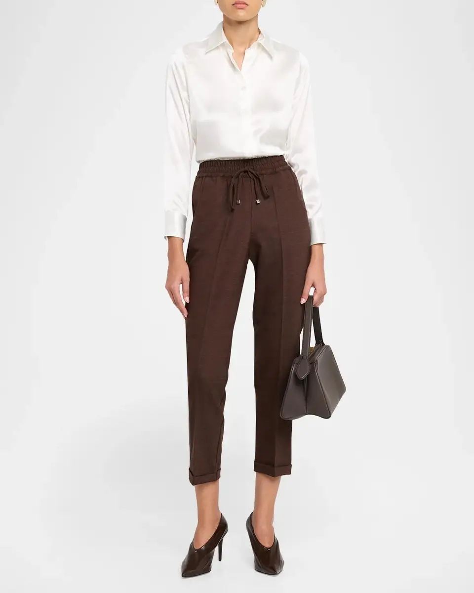 Kiton Virgin Wool-Blend Crop Trousers | Thumbnail 2 Kiton Virgin Wool-Blend Crop Trousers | Thumbnail 2
