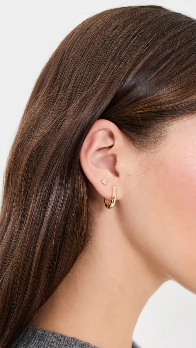 By Adina Eden Teardrop Huggie Earring Set | Thumbnail 4