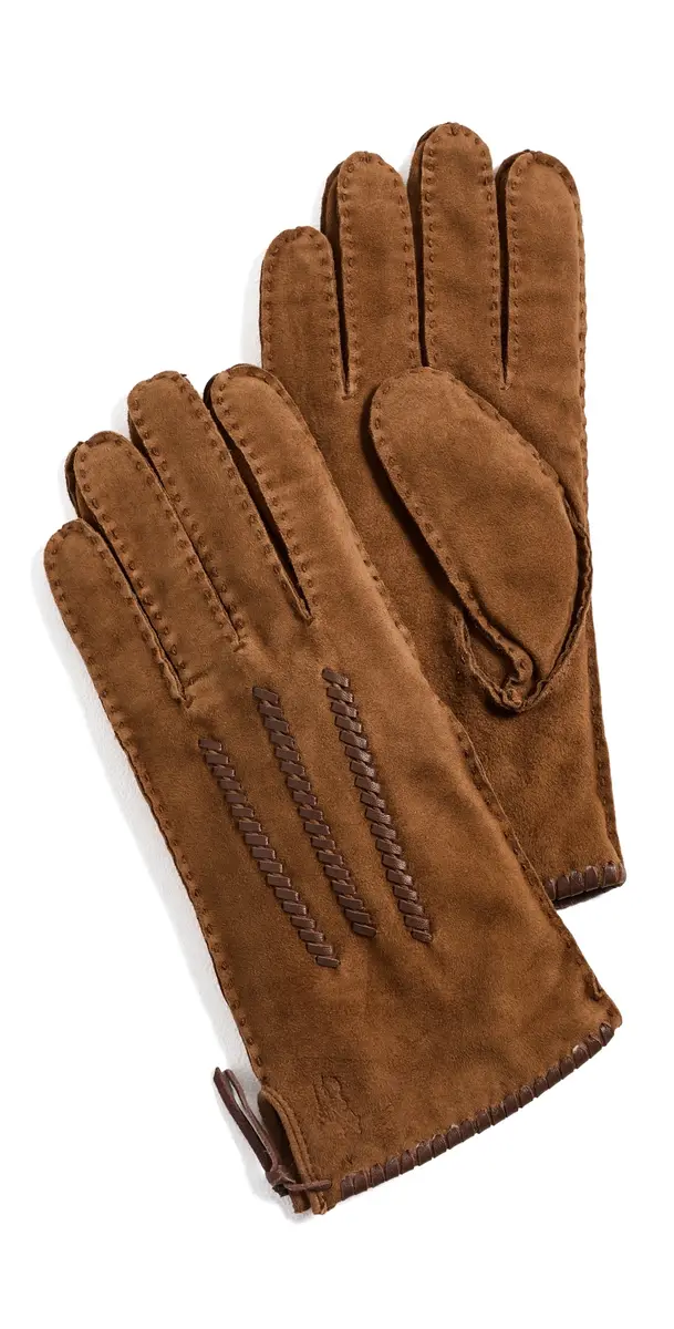 Polo Ralph Lauren Hand Stitched Gloves Tan | Image 1 Polo Ralph Lauren Hand Stitched Gloves Tan | Image 1
