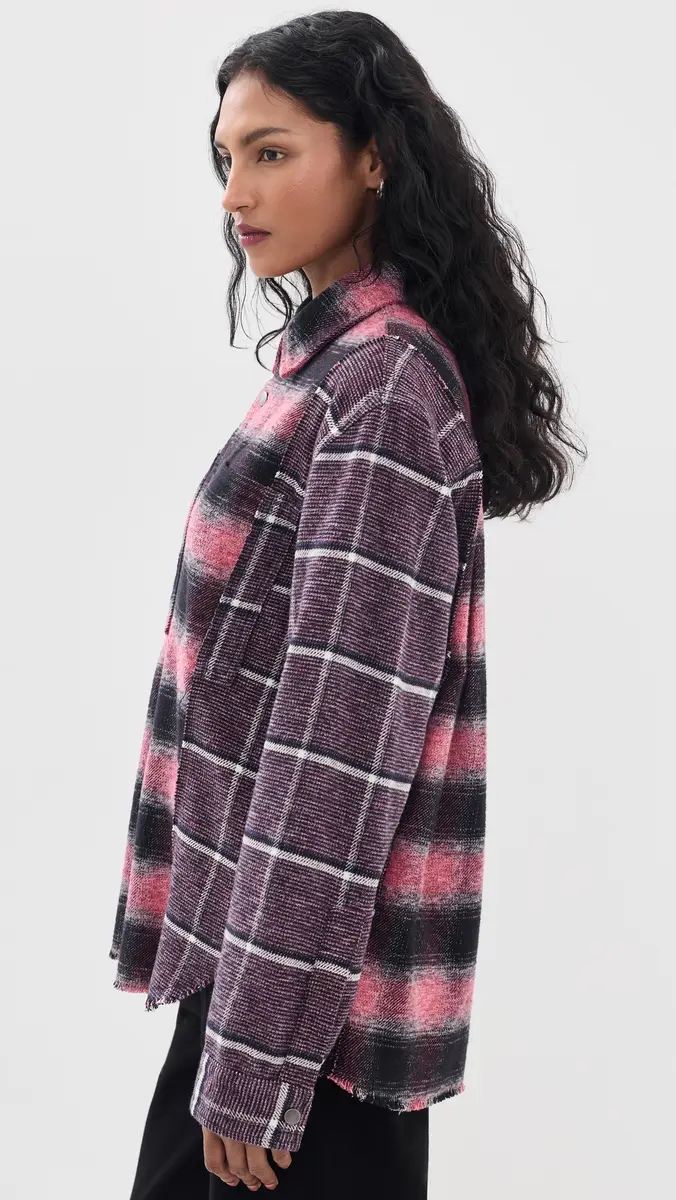 Haikure Arno Double Check Button Down Shirt | Thumbnail 4