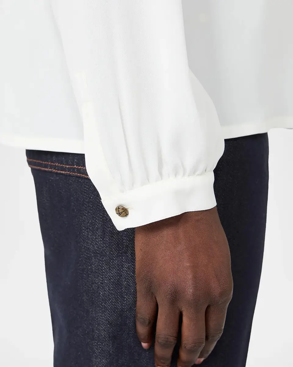 Max Mara Ruffled Neck-Scarf Silk Charmeuse Shirt | Thumbnail 4 Max Mara Ruffled Neck-Scarf Silk Charmeuse Shirt | Thumbnail 4