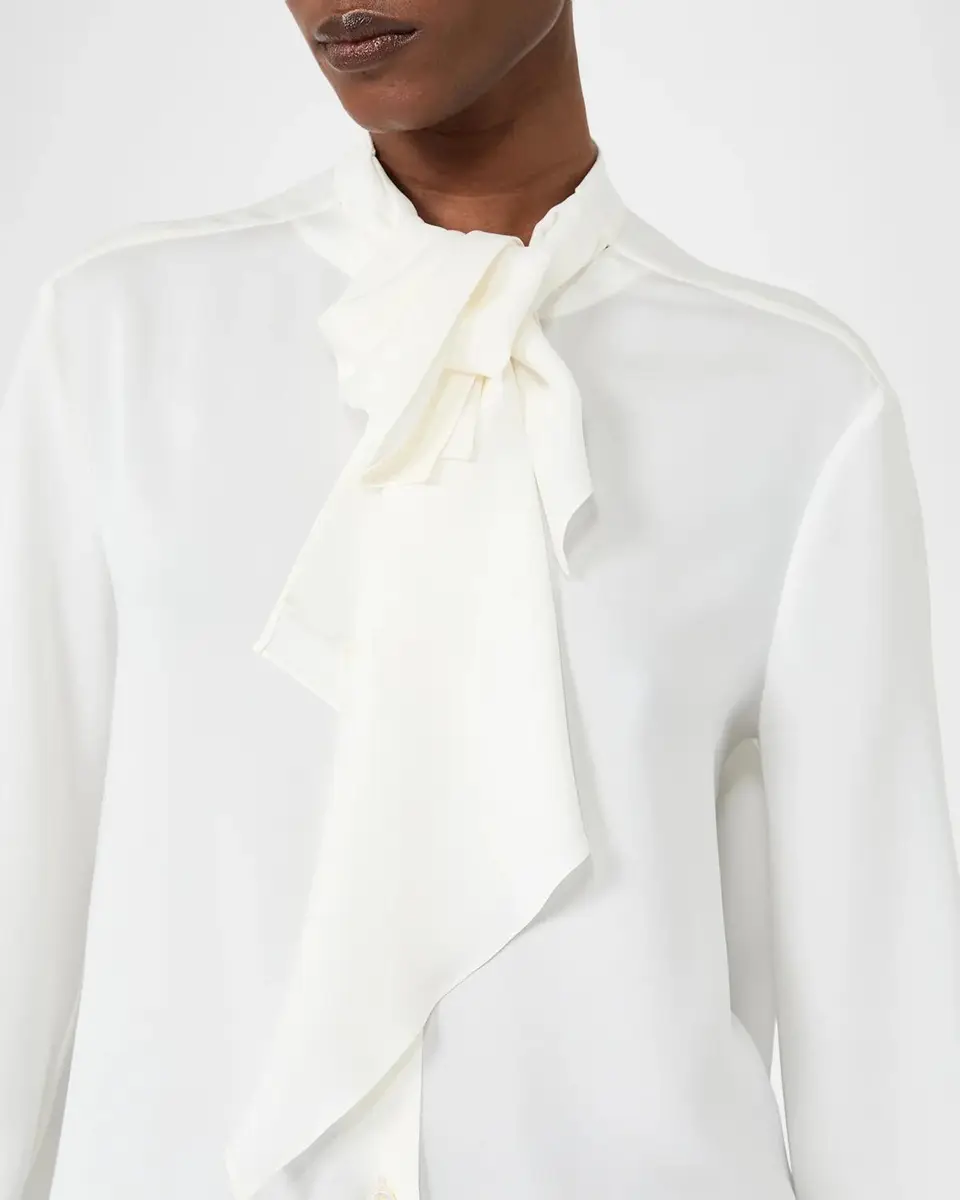 Max Mara Ruffled Neck-Scarf Silk Charmeuse Shirt | Thumbnail 6 Max Mara Ruffled Neck-Scarf Silk Charmeuse Shirt | Thumbnail 6