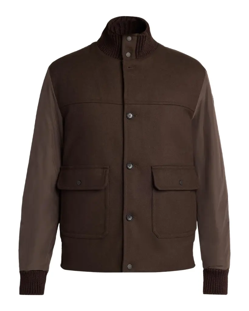 Moncler Men's Urvalis Hybrid Down Blouson Jacket | Image 1 Moncler Men's Urvalis Hybrid Down Blouson Jacket | Image 1