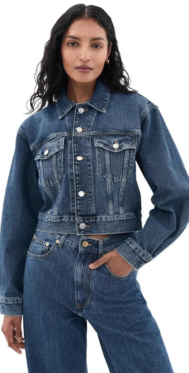 RE/DONE A Frame Denim Jacket SONOA INDIGO | Image 1 RE/DONE A Frame Denim Jacket SONOA INDIGO | Image 1