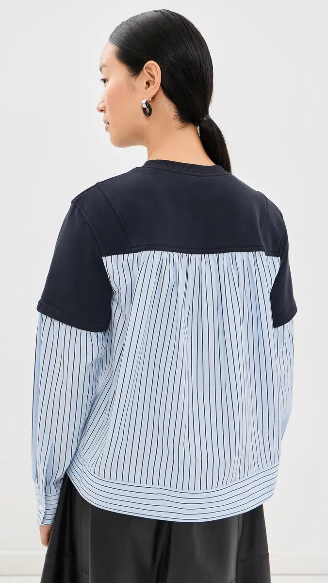 3.1 Phillip Lim Stripe Poplin Combo Sweatshirt | Thumbnail 3 3.1 Phillip Lim Stripe Poplin Combo Sweatshirt | Thumbnail 3
