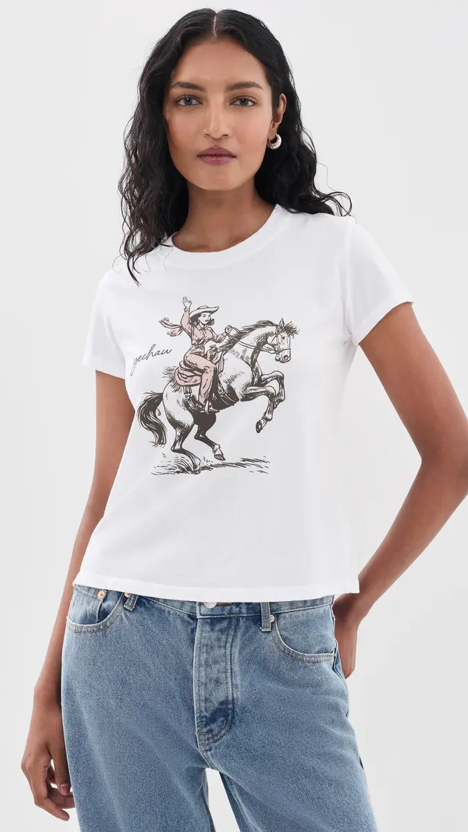 Sunny Somewhere Yeehaw Cowgirl Crew Tee | Thumbnail 2