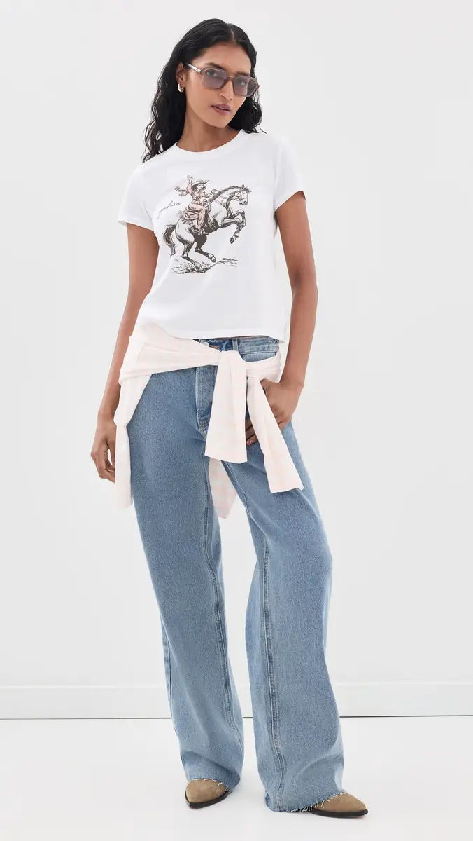 Sunny Somewhere Yeehaw Cowgirl Crew Tee | Thumbnail 5