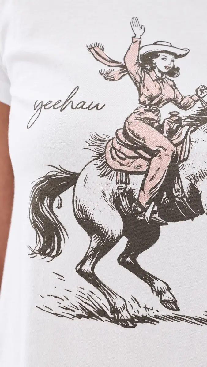 Sunny Somewhere Yeehaw Cowgirl Crew Tee | Thumbnail 6