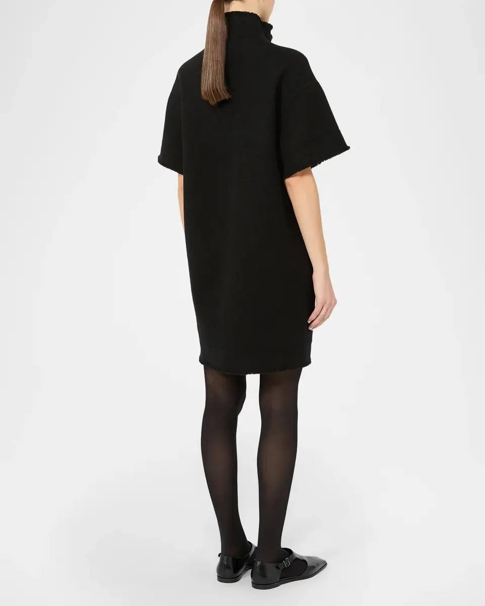 Max Mara Short-Sleeve Wool Zip Mini Dress | Thumbnail 3 Max Mara Short-Sleeve Wool Zip Mini Dress | Thumbnail 3