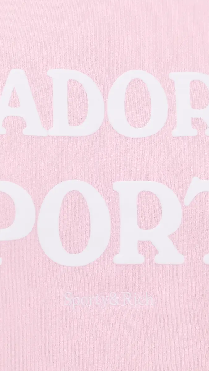 Sporty & Rich J'adore Flocked Crew Neck Sweatshirt | Thumbnail 6 Sporty & Rich J'adore Flocked Crew Neck Sweatshirt | Thumbnail 6