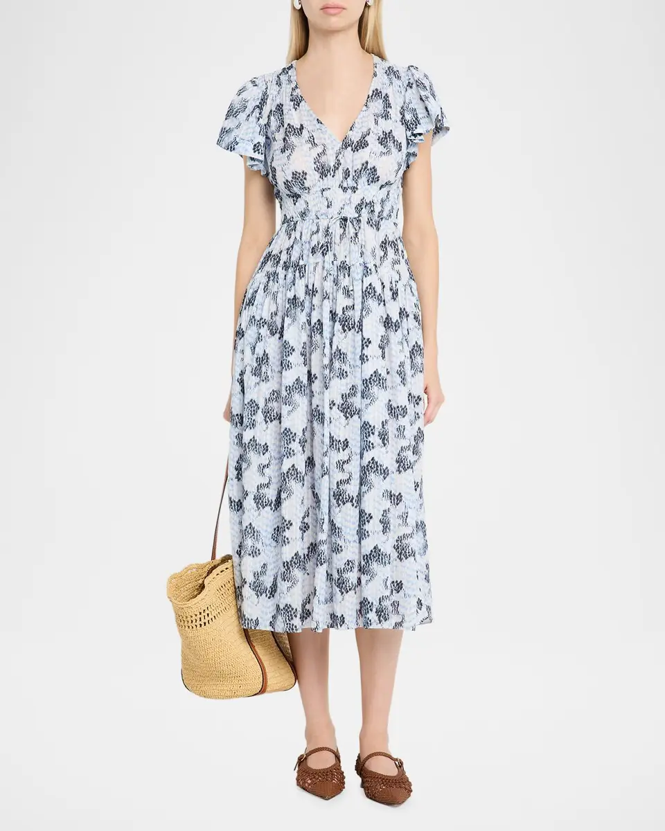 Ulla Johnson Lyria Printed Cotton Midi Dress | Thumbnail 2 Ulla Johnson Lyria Printed Cotton Midi Dress | Thumbnail 2