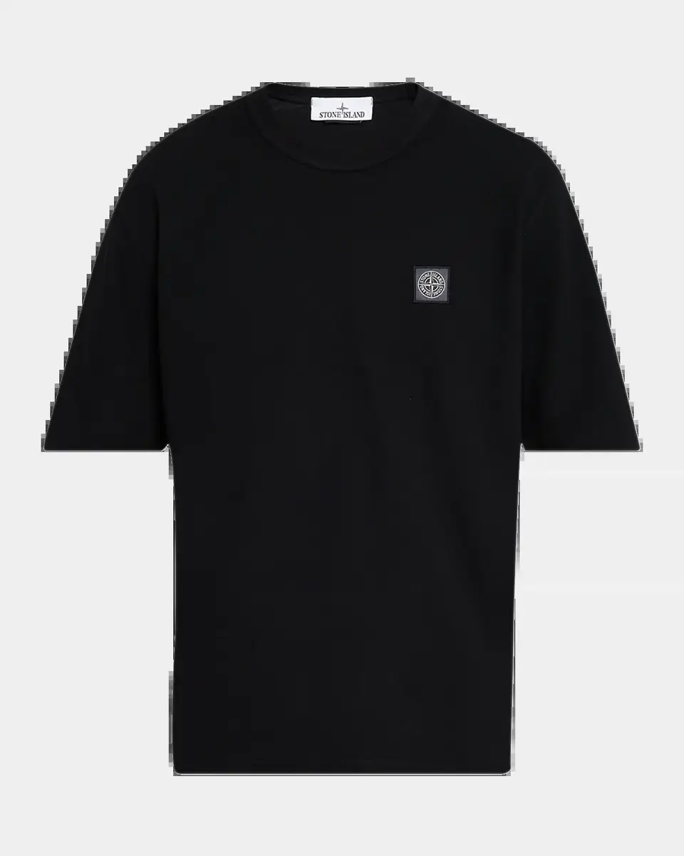 Stone Island Men's Cotton Compass Label Crewneck T-Shirt | Thumbnail 2 Stone Island Men's Cotton Compass Label Crewneck T-Shirt | Thumbnail 2