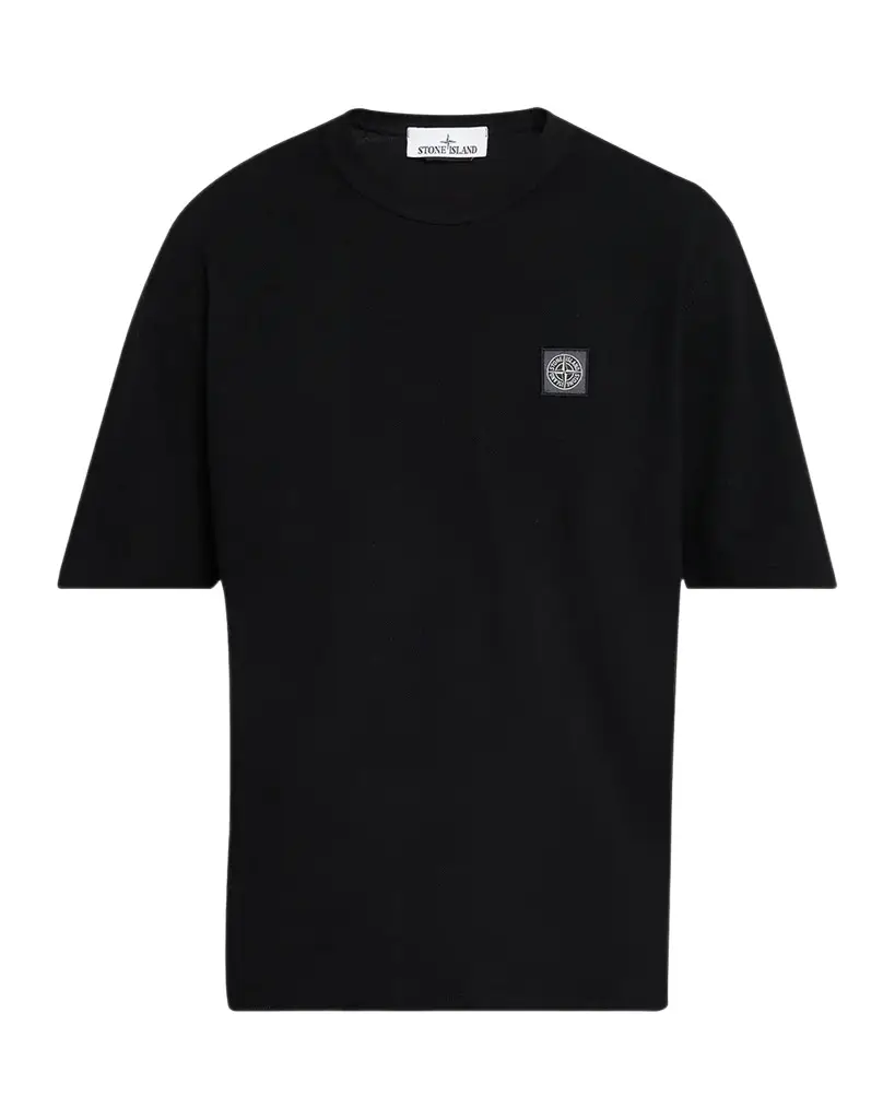 Stone Island Men's Cotton Compass Label Crewneck T-Shirt | Image 1 Stone Island Men's Cotton Compass Label Crewneck T-Shirt | Image 1