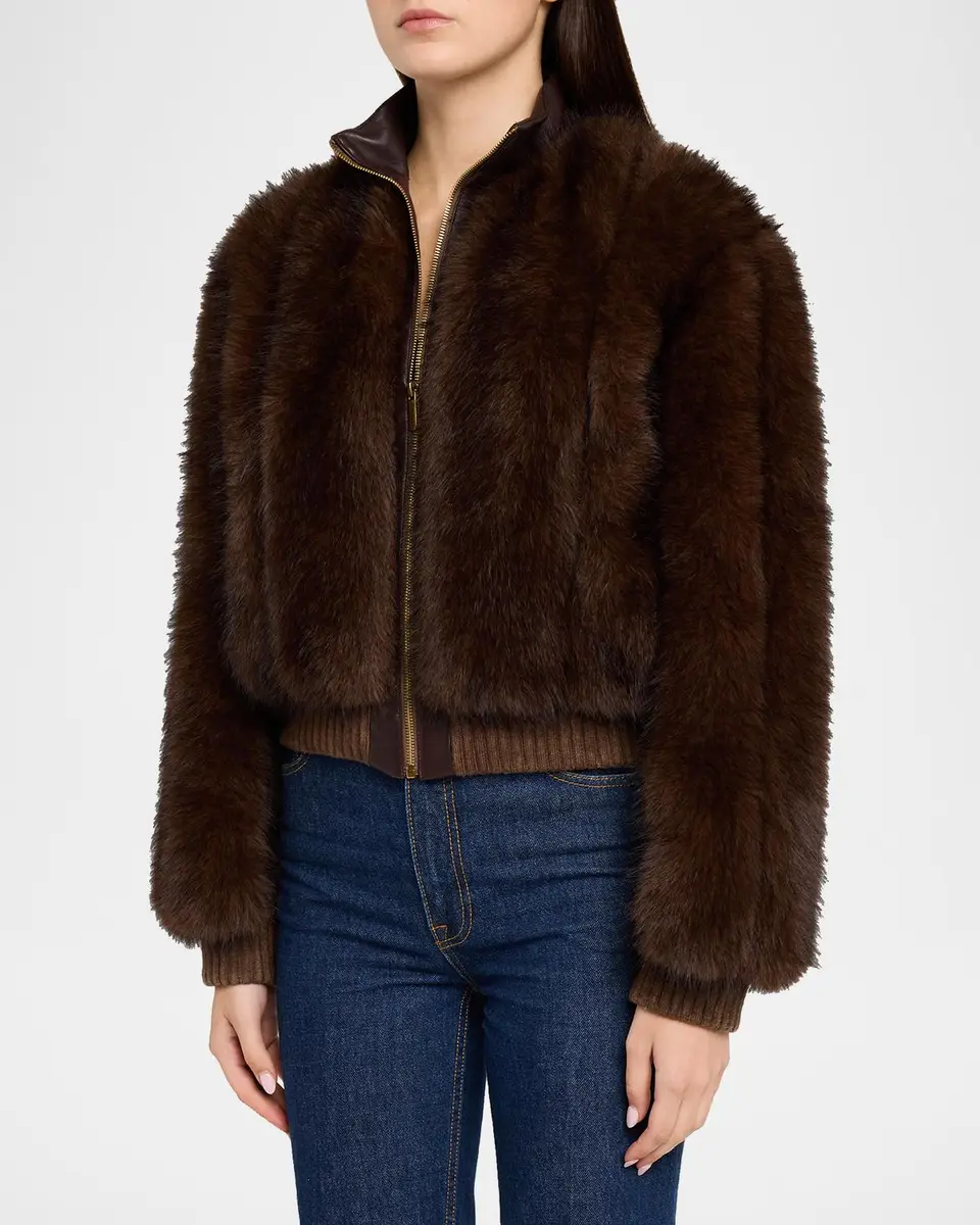 Zimmermann Valiant Faux Fur Bomber Jacket | Thumbnail 4 Zimmermann Valiant Faux Fur Bomber Jacket | Thumbnail 4