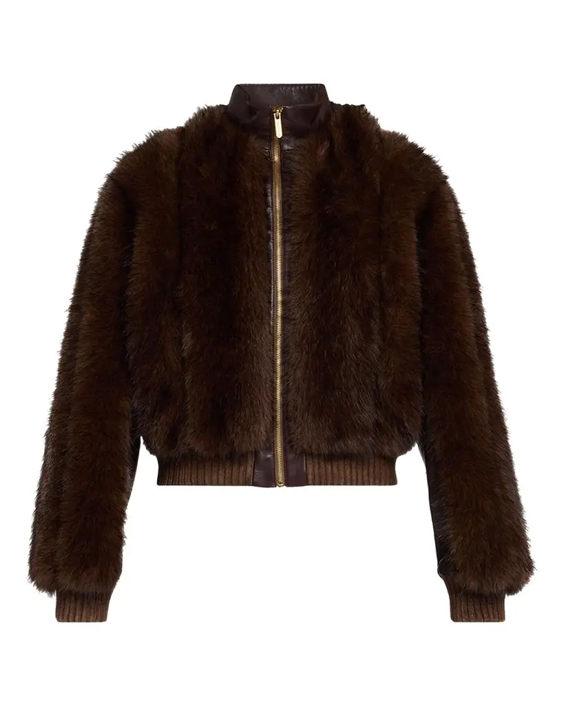 Zimmermann Valiant Faux Fur Bomber Jacket | Image 1 Zimmermann Valiant Faux Fur Bomber Jacket | Image 1