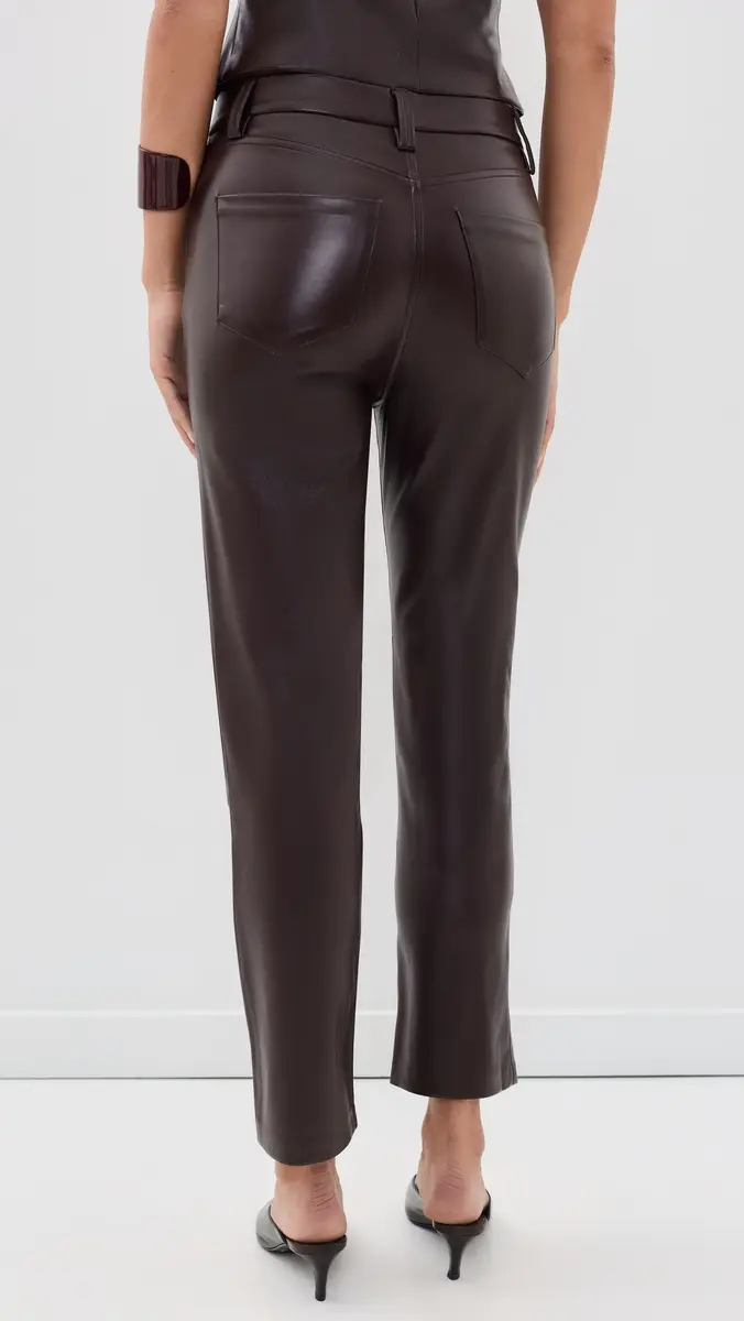 Joe's Jeans The Lyra Slim Ankle Vegan Leather Pants | Thumbnail 3