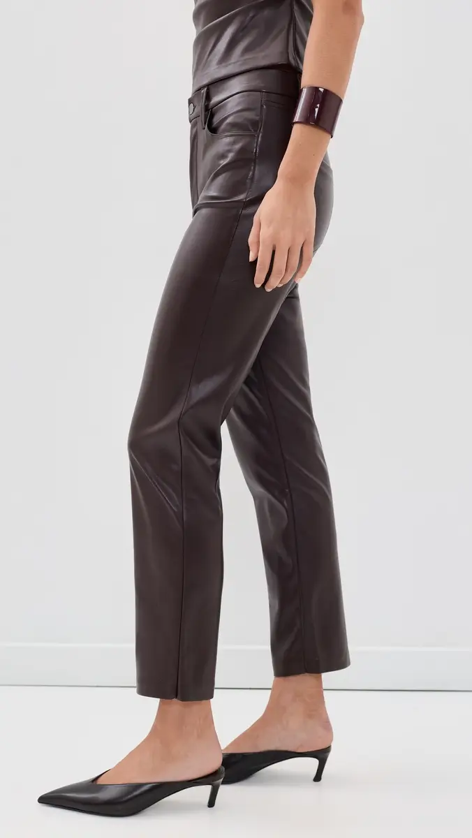 Joe's Jeans The Lyra Slim Ankle Vegan Leather Pants | Thumbnail 4