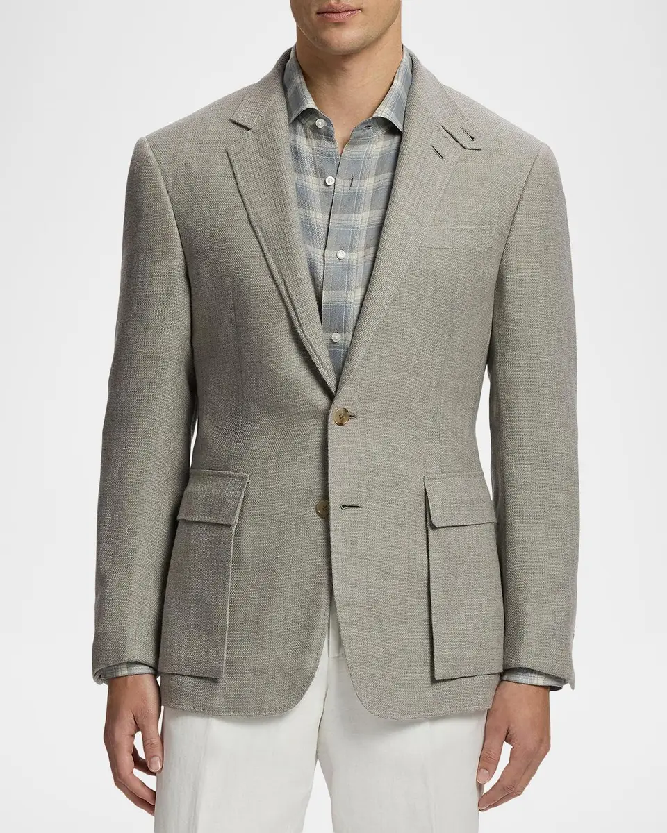 Ralph Lauren Purple Label Men's Hadley Hand-Tailored Textured Jacket | Thumbnail 4 Ralph Lauren Purple Label Men's Hadley Hand-Tailored Textured Jacket | Thumbnail 4