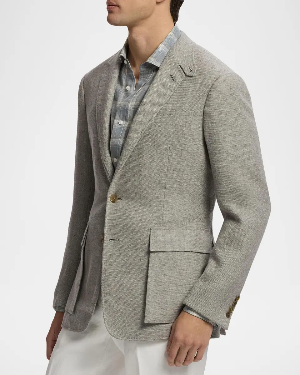 Ralph Lauren Purple Label Men's Hadley Hand-Tailored Textured Jacket | Thumbnail 7 Ralph Lauren Purple Label Men's Hadley Hand-Tailored Textured Jacket | Thumbnail 7