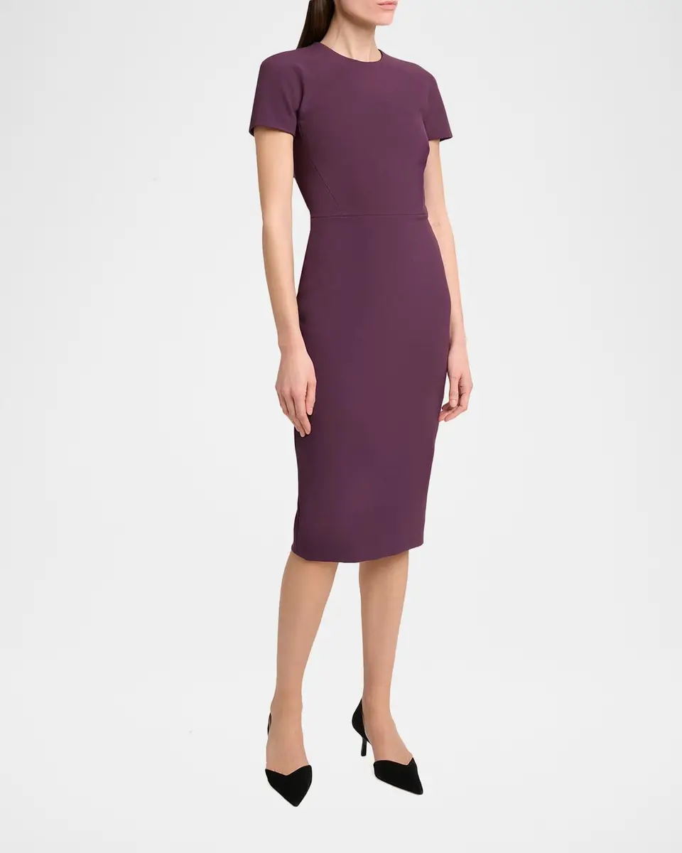 Victoria Beckham Fitted Wool Midi Dress | Thumbnail 4 Victoria Beckham Fitted Wool Midi Dress | Thumbnail 4