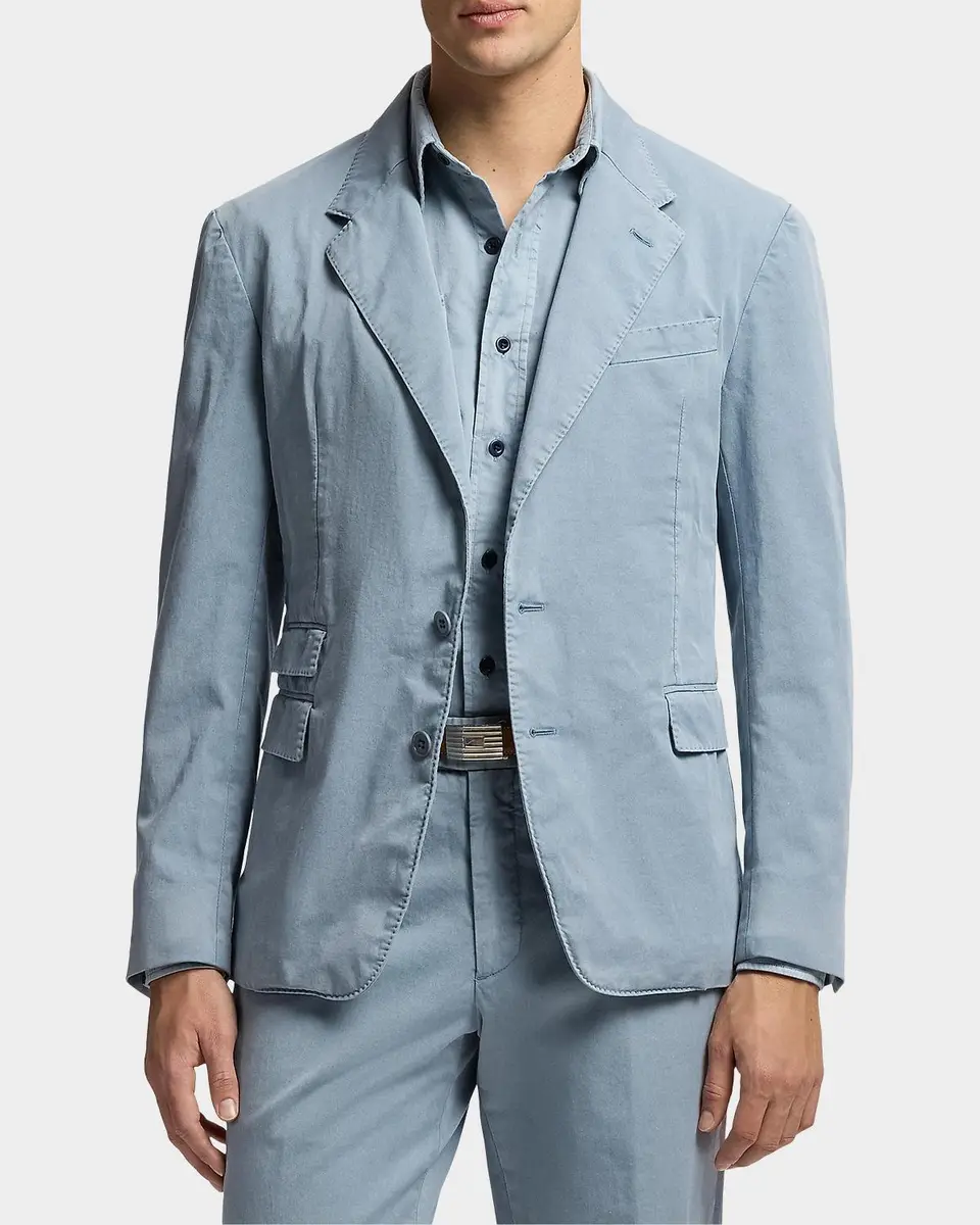 Ralph Lauren Purple Label Men's Glenn Hand-Tailored Stretch Chino Jacket | Thumbnail 4 Ralph Lauren Purple Label Men's Glenn Hand-Tailored Stretch Chino Jacket | Thumbnail 4