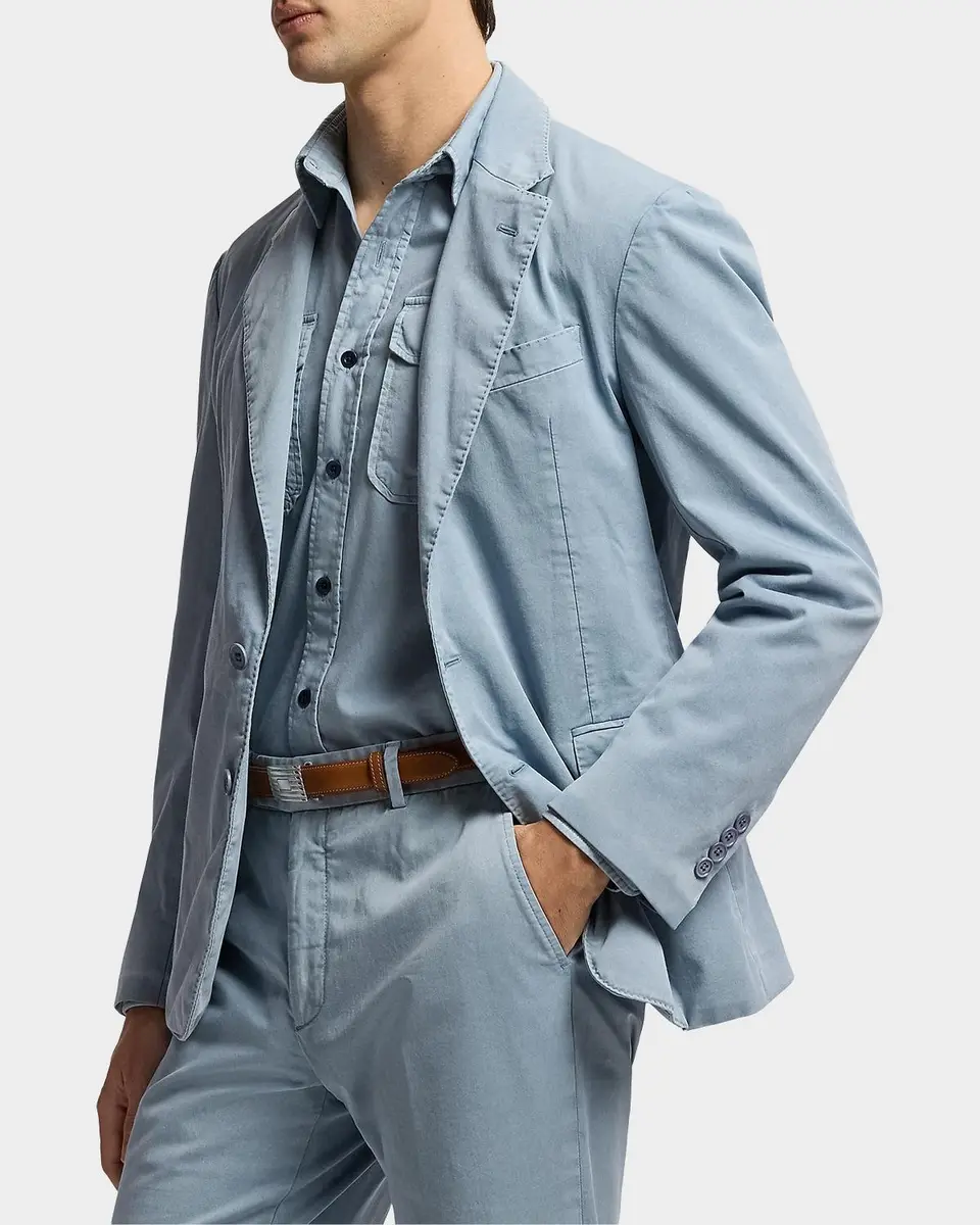 Ralph Lauren Purple Label Men's Glenn Hand-Tailored Stretch Chino Jacket | Thumbnail 7 Ralph Lauren Purple Label Men's Glenn Hand-Tailored Stretch Chino Jacket | Thumbnail 7