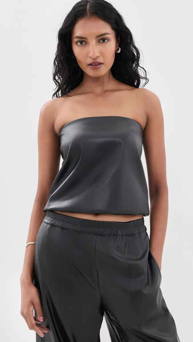 Wayf Camryn Faux Leather Strapless Top | Thumbnail 2 Wayf Camryn Faux Leather Strapless Top | Thumbnail 2