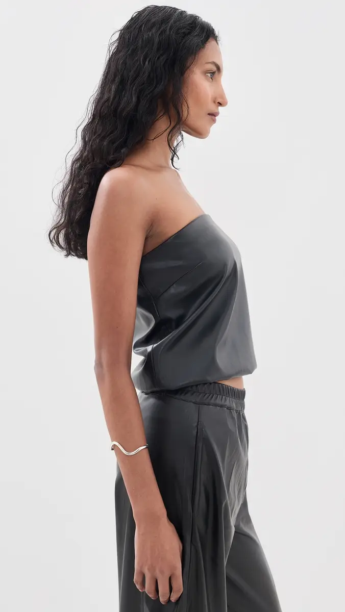 Wayf Camryn Faux Leather Strapless Top | Thumbnail 4 Wayf Camryn Faux Leather Strapless Top | Thumbnail 4