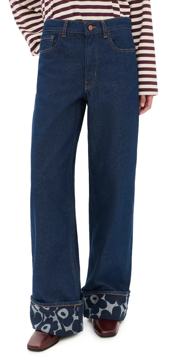 Marimekko Maridenim Loose Mini Unikko Jeans | Image 1 Marimekko Maridenim Loose Mini Unikko Jeans | Image 1