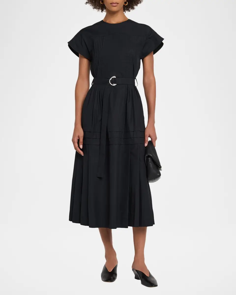 3.1 Phillip Lim Pleated Poplin Midi Dress | Thumbnail 2 3.1 Phillip Lim Pleated Poplin Midi Dress | Thumbnail 2