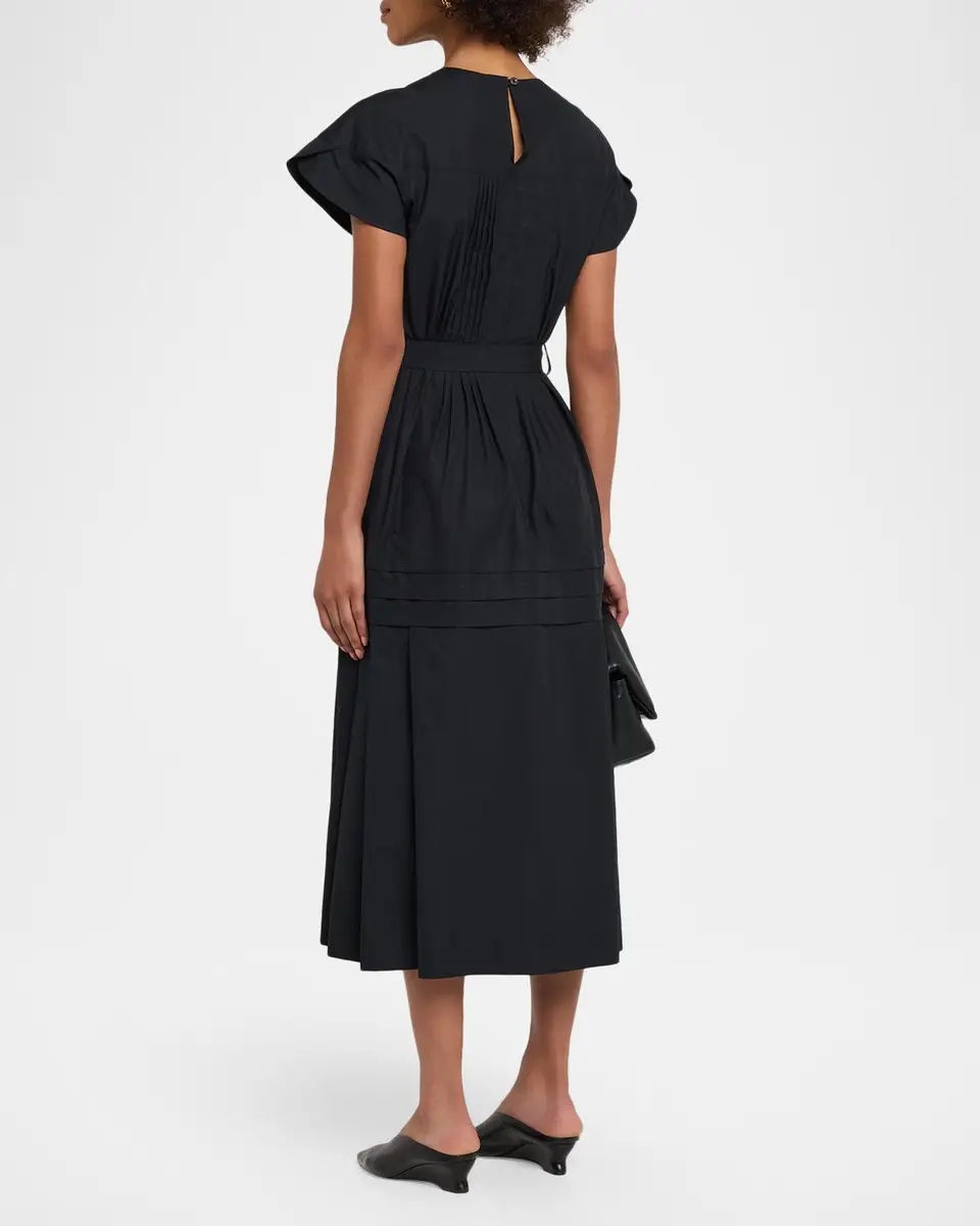 3.1 Phillip Lim Pleated Poplin Midi Dress | Thumbnail 3 3.1 Phillip Lim Pleated Poplin Midi Dress | Thumbnail 3