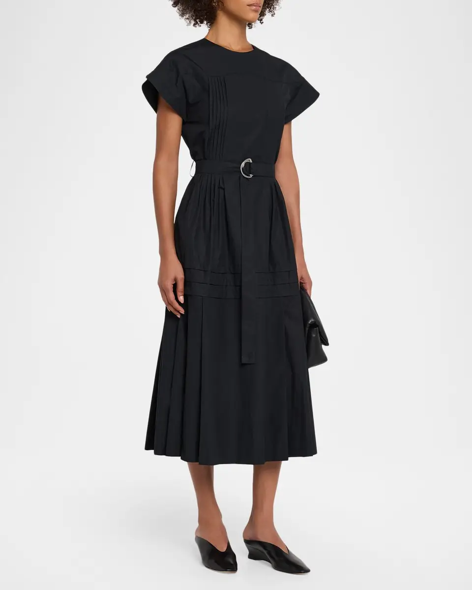 3.1 Phillip Lim Pleated Poplin Midi Dress | Thumbnail 4 3.1 Phillip Lim Pleated Poplin Midi Dress | Thumbnail 4