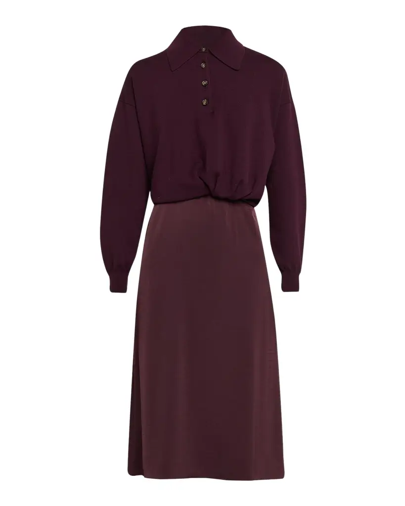 3.1 Phillip Lim Ultra-Fine Merino Wool Combo Dress
