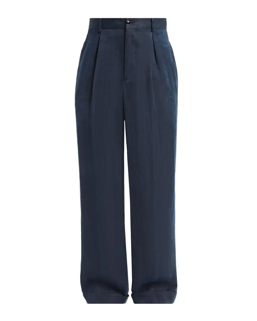 Giorgio Armani Men's Pleated-Front Virgin Wool Pants | Image 1 Giorgio Armani Men's Pleated-Front Virgin Wool Pants | Image 1