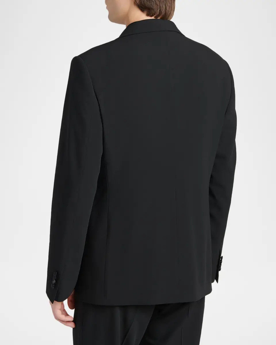 Giorgio Armani Men's Double Breasted Virgin Wool-blend Blazer | Thumbnail 2