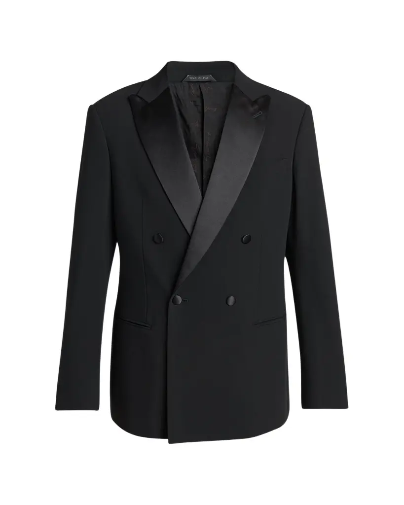 Giorgio Armani Men's Double Breasted Virgin Wool-blend Blazer | Image 1 Giorgio Armani Men's Double Breasted Virgin Wool-blend Blazer | Image 1