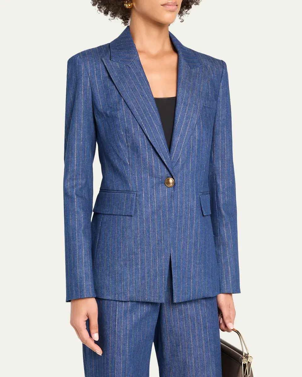 Veronica Beard Naira Striped Dickey Jacket | Thumbnail 4