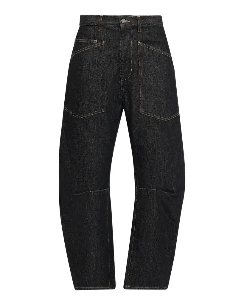 Nili Lotan Shon Barrel-Leg Denim Jeans