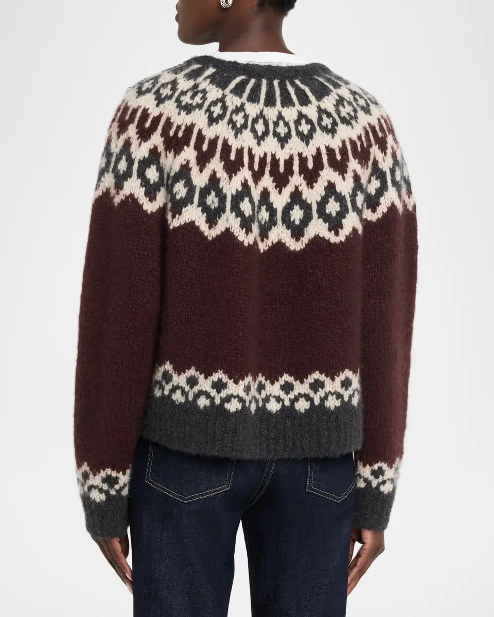 Nili Lotan Isaline Fair Isle Cashmere Sweater | Thumbnail 3 Nili Lotan Isaline Fair Isle Cashmere Sweater | Thumbnail 3
