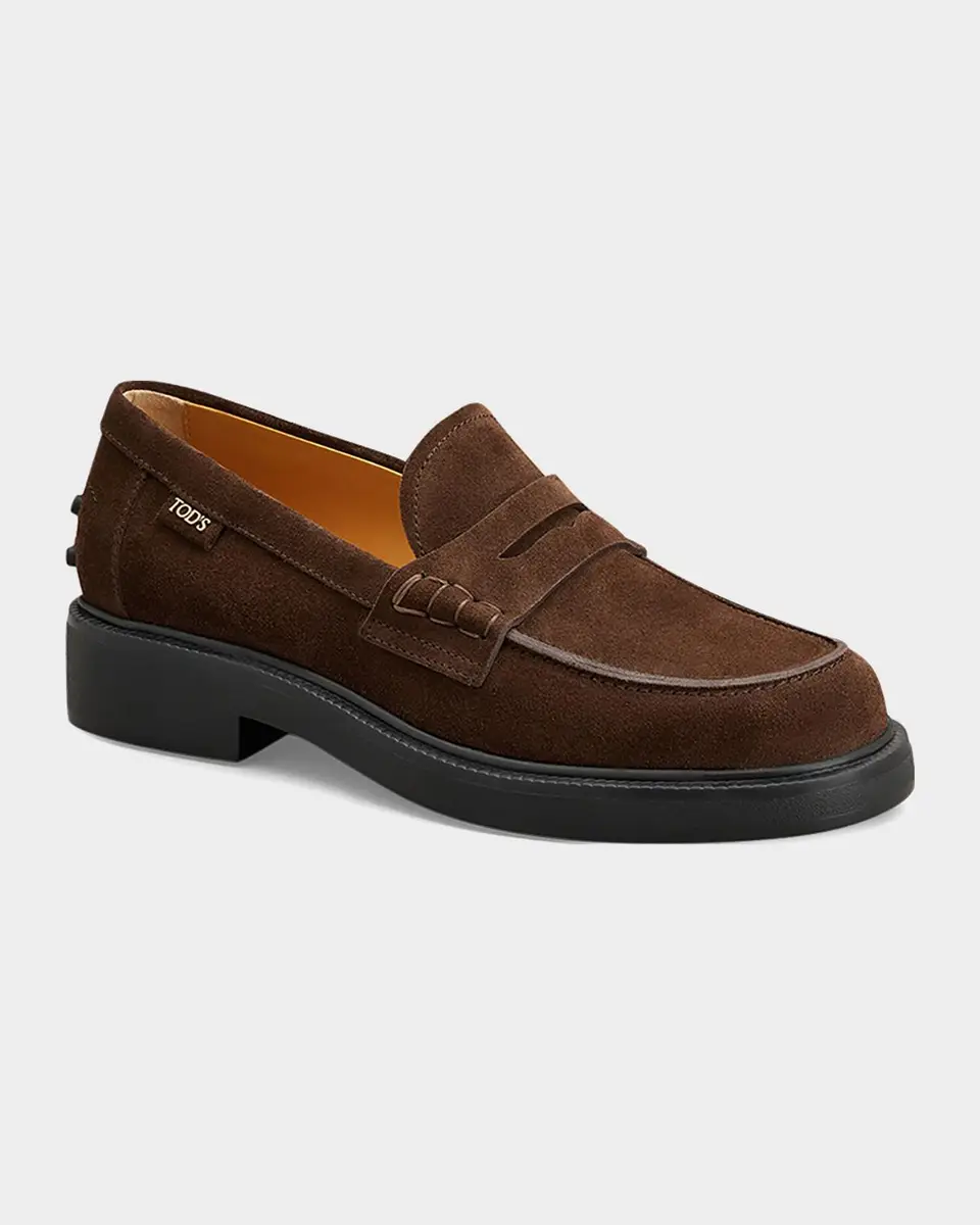 Tod's Suede Mocassin Penny Loafers | Thumbnail 2 Tod's Suede Mocassin Penny Loafers | Thumbnail 2