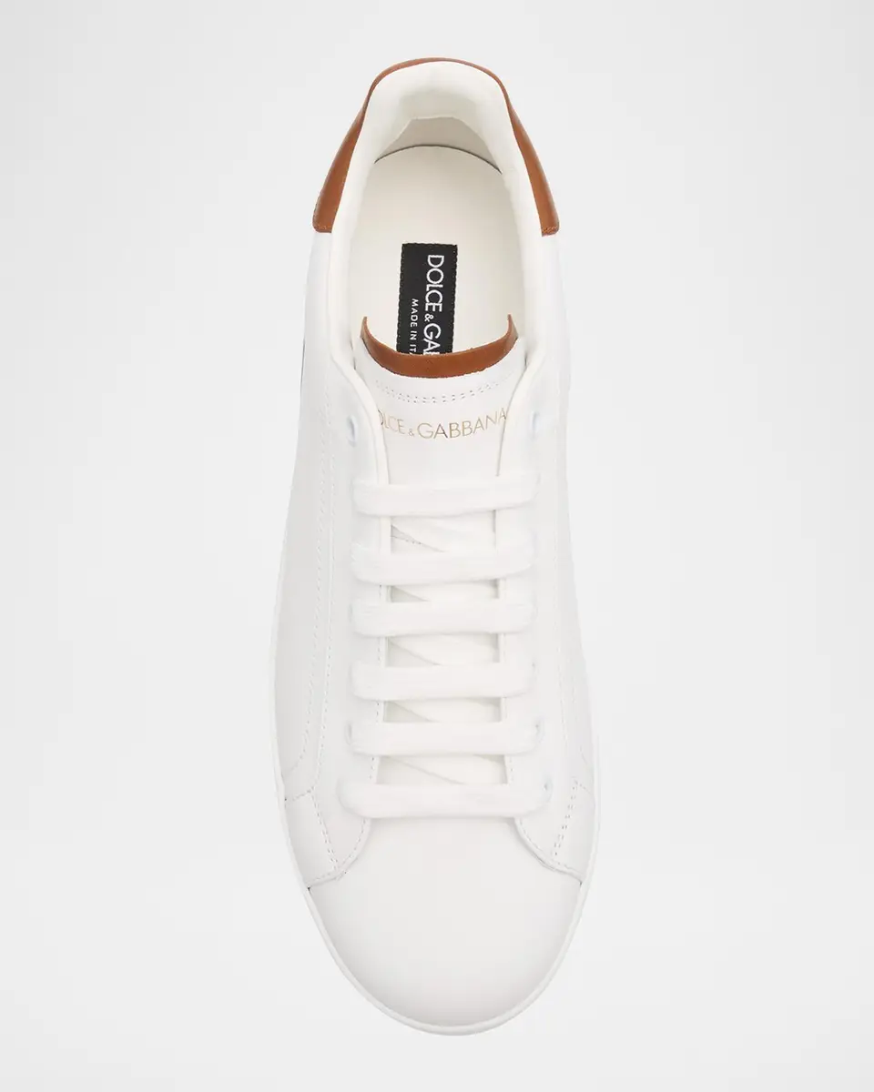 Dolce & Gabbana Men's Portofino Calfskin Low-Top Sneakers | Thumbnail 5 Dolce & Gabbana Men's Portofino Calfskin Low-Top Sneakers | Thumbnail 5