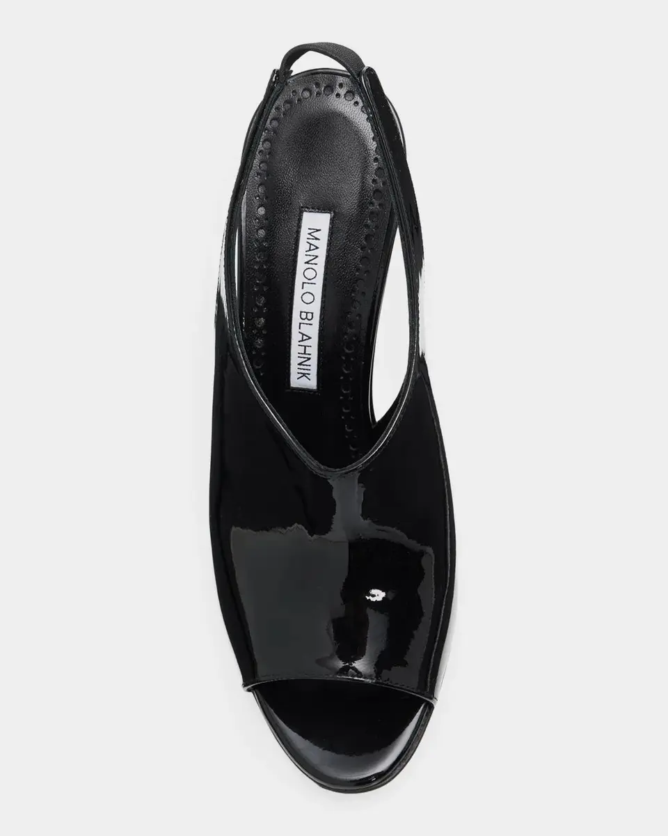 Manolo Blahnik 90mm Minufle Patent Leather Slingback Sandals | Thumbnail 4 Manolo Blahnik 90mm Minufle Patent Leather Slingback Sandals | Thumbnail 4