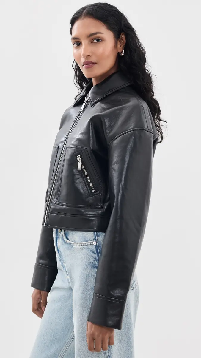 Anine Bing Assan Faux Leather Jacket | Thumbnail 4 Anine Bing Assan Faux Leather Jacket | Thumbnail 4
