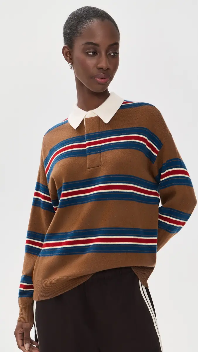 Staud Michael Cashmere Polo Sweater | Thumbnail 2 Staud Michael Cashmere Polo Sweater | Thumbnail 2
